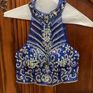 Blue Two Piece Formal Dress